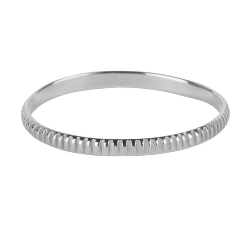 Ribbed Ring Silver - 14